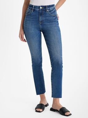 Express High Rise Cropped Flare Jeans FlexX Hyper Stretch - Medium Long